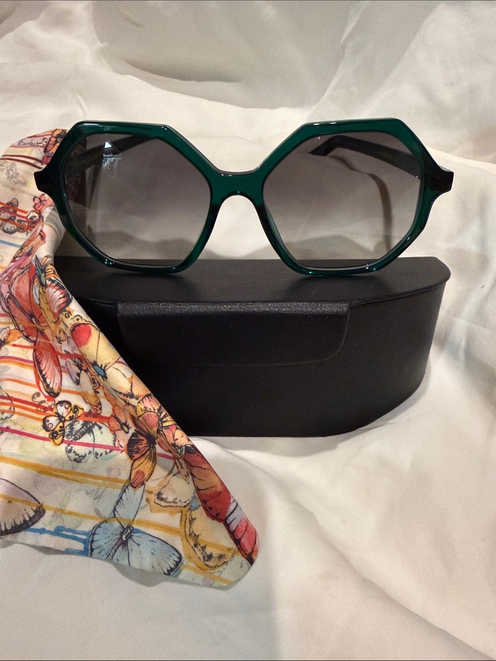 Barton Perreira Essaquira Sunglasses Green Acetate Gradient Lenses 55-16-145